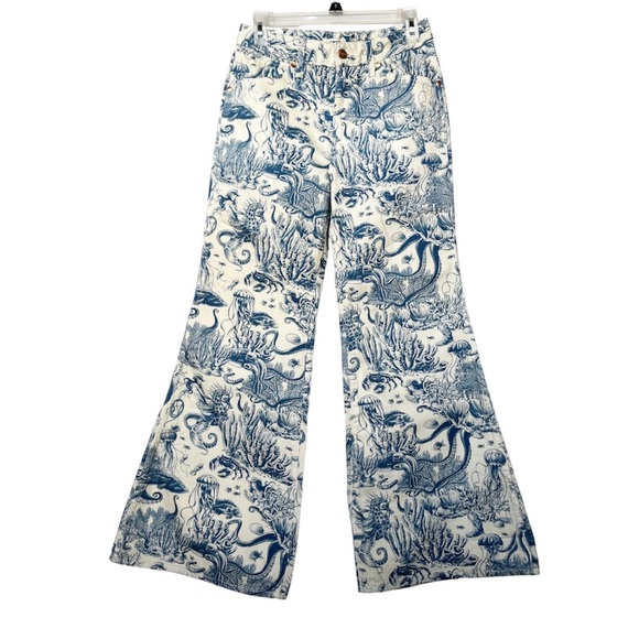 Women’s Nautical Print NWT Wanderer Flare Jeans - Picture 4 of 9